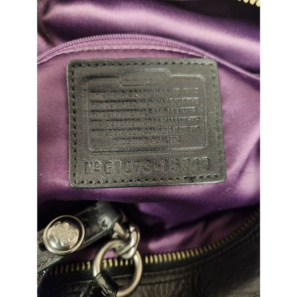Coach Mia Op Art Lurex Black Canvas Tote 15746 - Picture 10 of 13